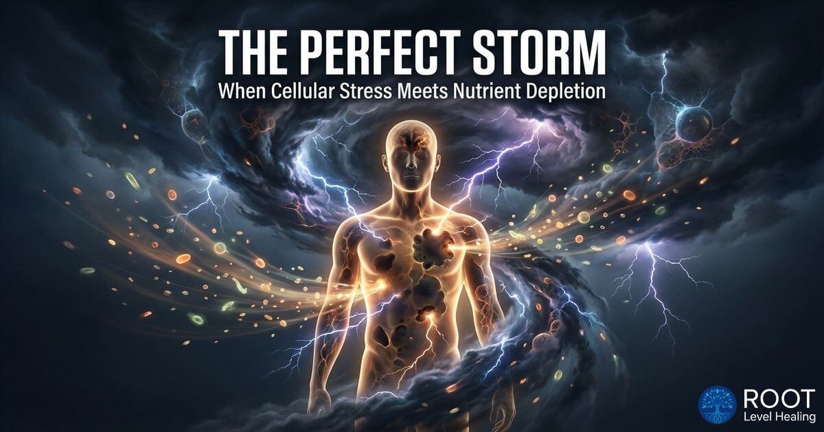 Alcohol creates perfect storm of cellular stress and nutrient depletion leading to oxidative damage and mitochondrial dysfunction